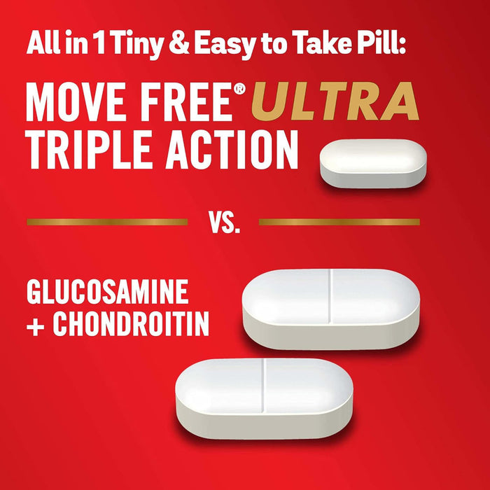 Move Free Ultra 64 Tablets Banner That Reads One Tiny And Easy To Take Pill