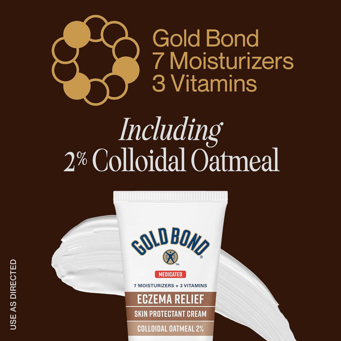 Gold Bond Eczema Relief Skin Protectant Cream 8 Oz Banner That Reads 2% Colloidal Oatmeal