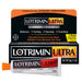 Lotrimin Ultra Butenafine Hydrochloride Cream outer packaging and inner tube in front of white background